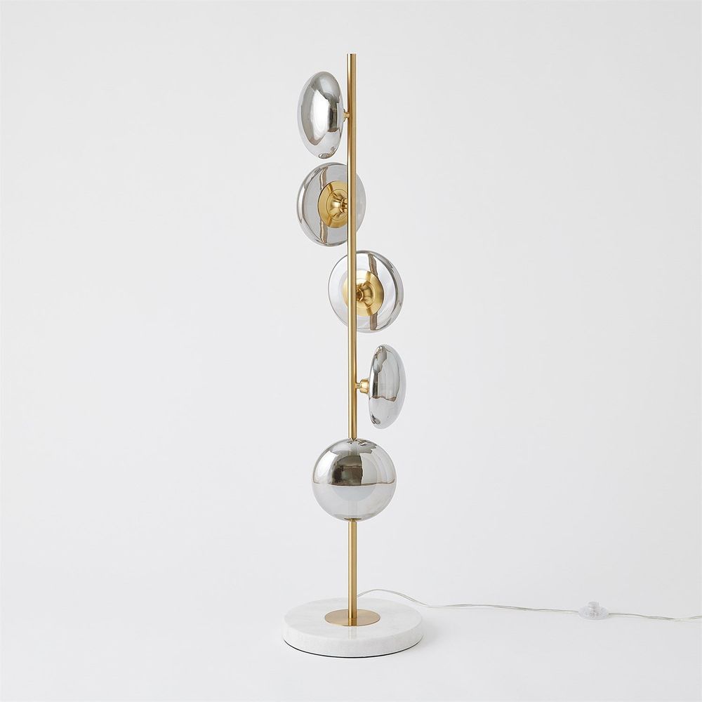 Floor Lamps Stellar Floor Lamp-Smoke/Brass