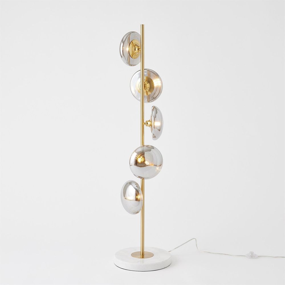 Floor Lamps Stellar Floor Lamp-Smoke/Brass