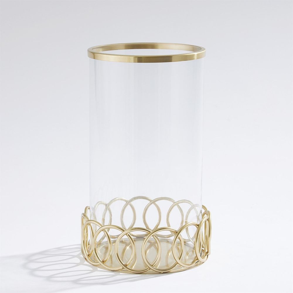 Candle Holders Loops Hurricane-Brass