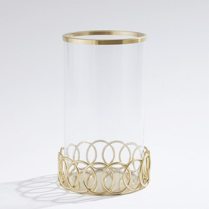 Candle Holders Loops Hurricane-Brass