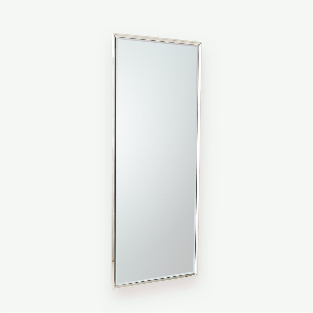 Standing Mirrors Reeves Floor Mirror-Nickel