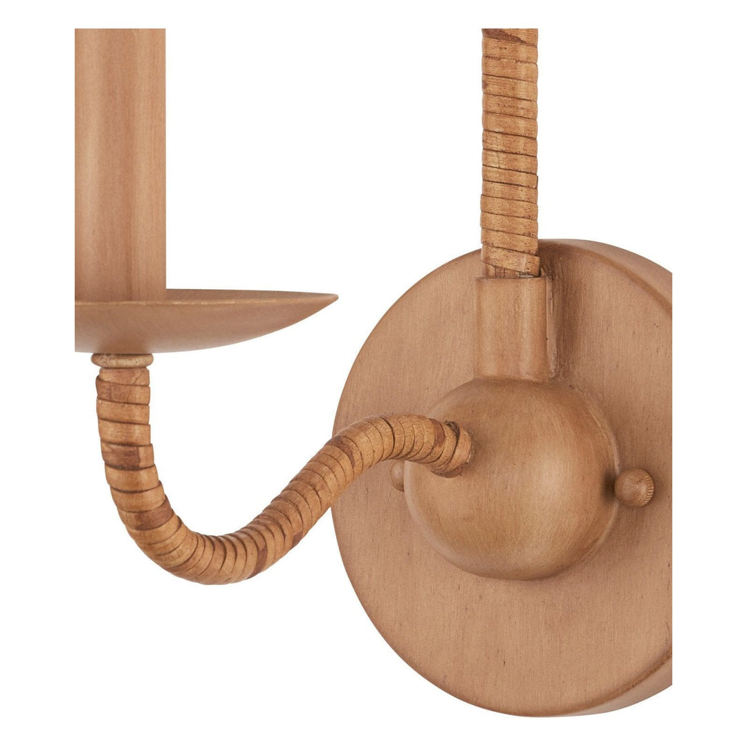 Saxon Single-Light Tan Wall Sconce