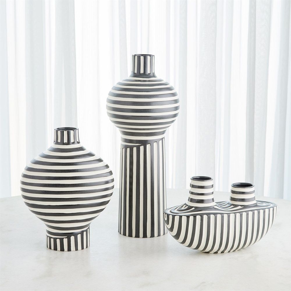 Vases Colbert Vase-Black/White-Short