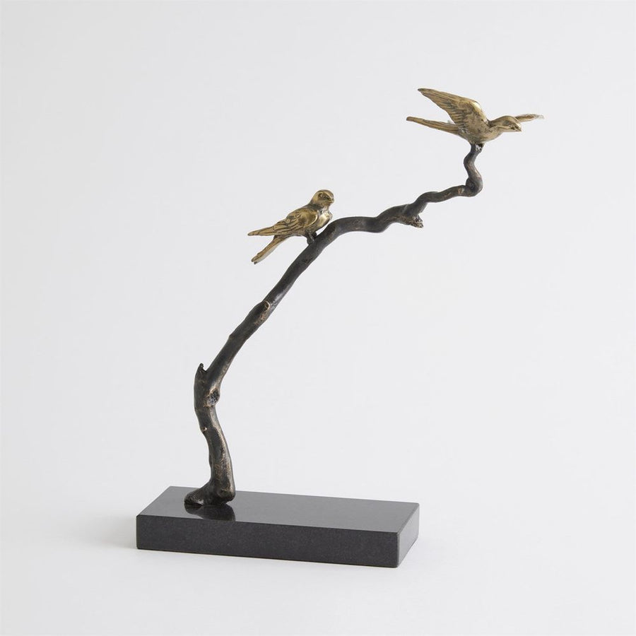 Decorative Objects Perched Sparrows-Bronze/Brass - Large