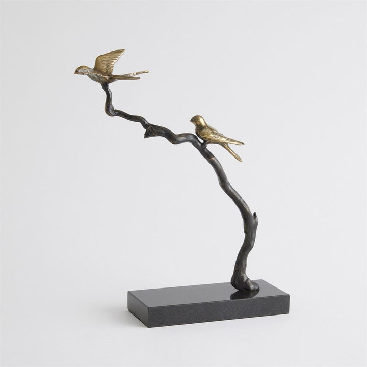 Decorative Objects Perched Sparrows-Bronze/Brass - Large