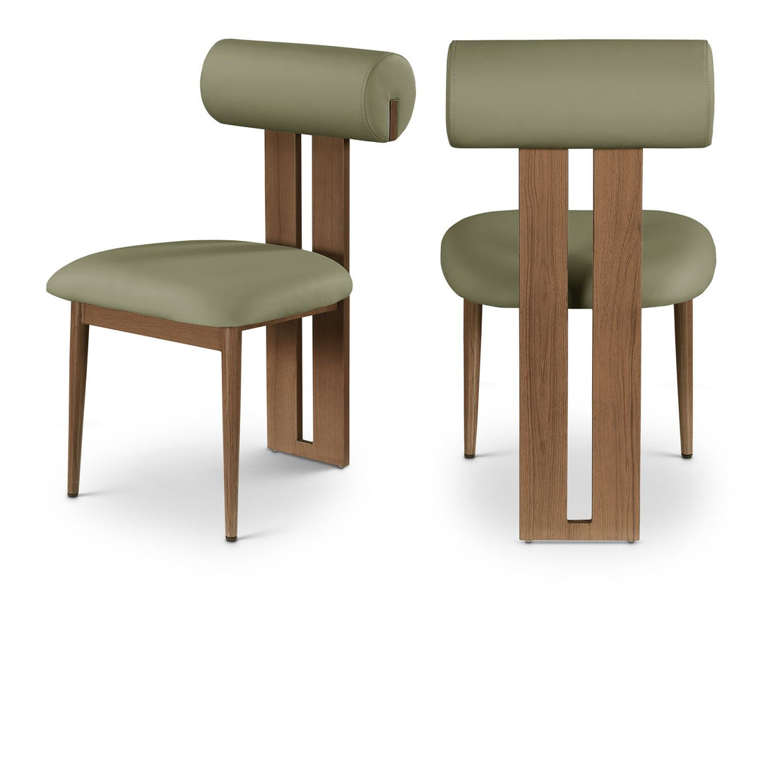 Dario Green Vegan Leather Upholstered Dining Chair