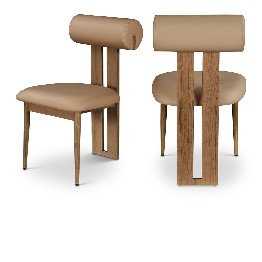 Dario Tan Vegan Leather Upholstered Dining Chair