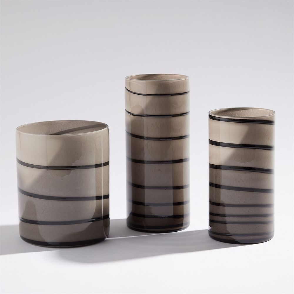 Vases Twirl Vase-Amber/White-Wide
