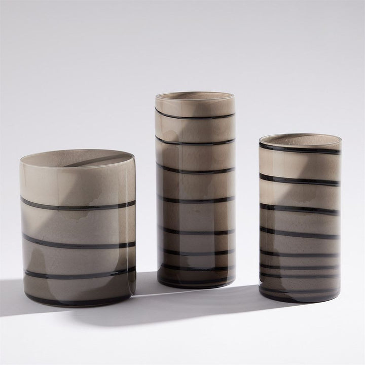 Vases Twirl Vase-Amber/White-Wide