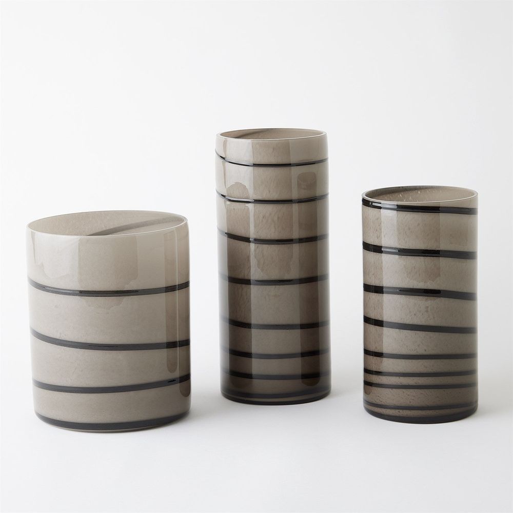 Vases Twirl Vase-Amber/White-Wide