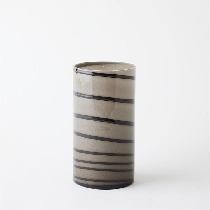 Twirl Vase-Amber/White-Wide