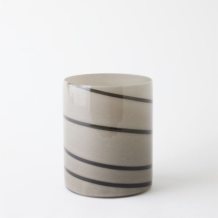 Twirl Vase-Amber/White-Wide