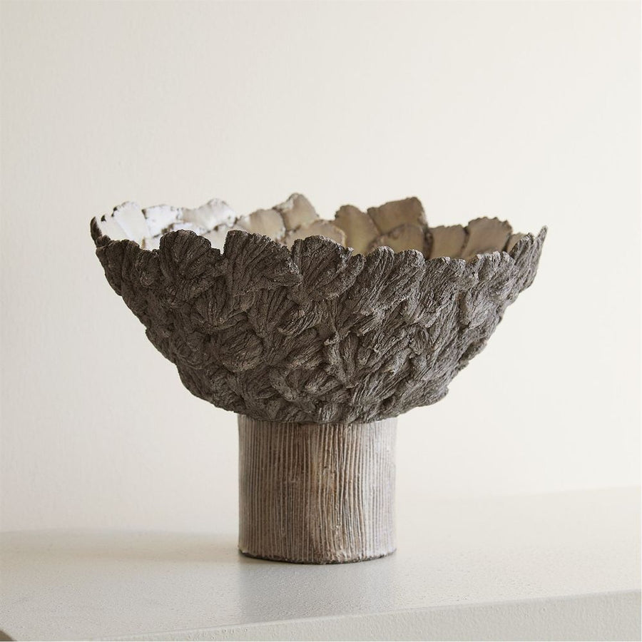 Bowls Petaled Pedestal Compote-Natural