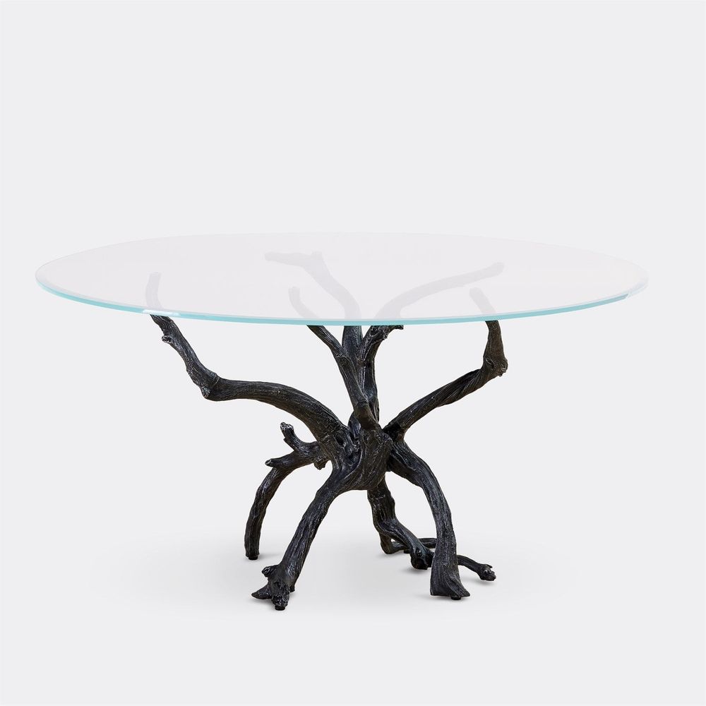 Dining Tables Monterey Dining Table w/60 Glass Top-Natural Iron