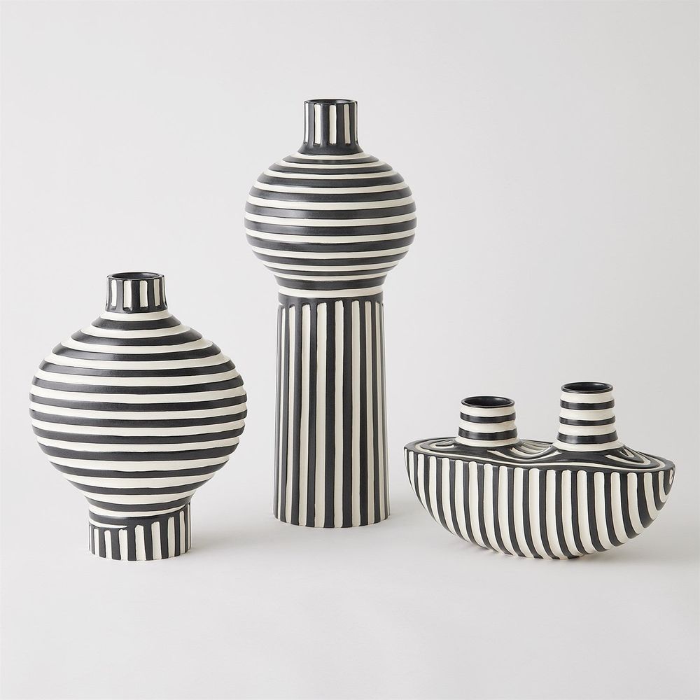 Vases Colbert Vase-Black/White-Wide