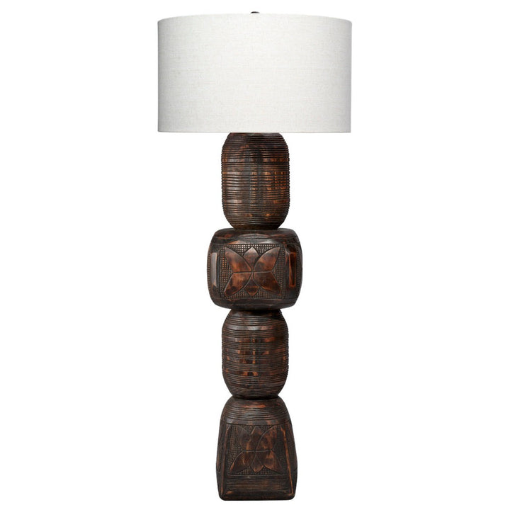 Totem Floor Lamp-Jamie Young-JAMIEYO-1TOTE-FLDK-Floor LampsBrown-1-France and Son