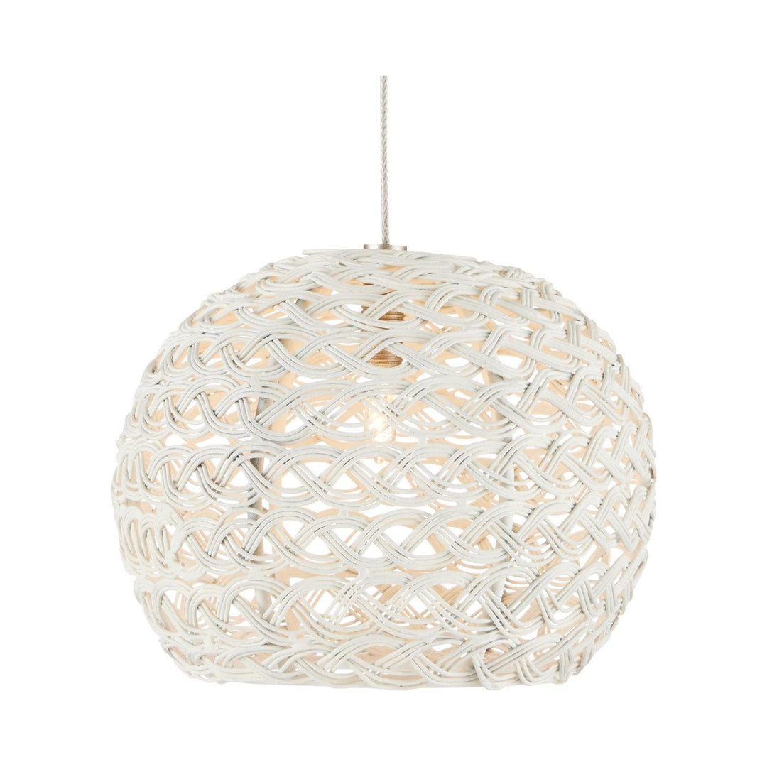 Piero White 3-Light Round Multi-Drop Pendant