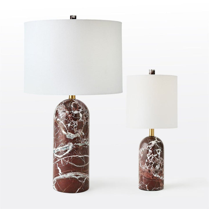 Table Lamps Callanish Marble Lamp-Maroon-Sm