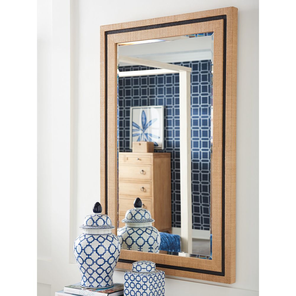 Mirrors La Costa Rectangular Raffia Mirror - Sandstone