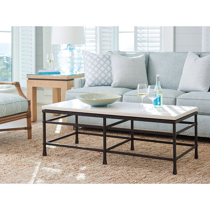 Coffee Tables Breakwater Metal And Stone Cocktail Table - Sandstone