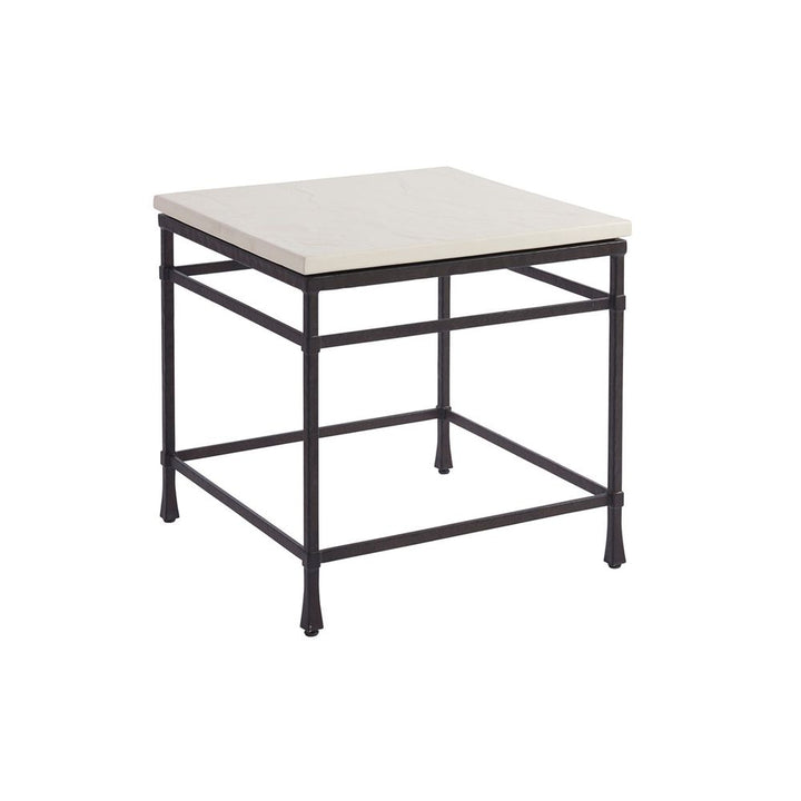 Side Tables Breakwater Metal And Stone Lamp Table - Sandstone