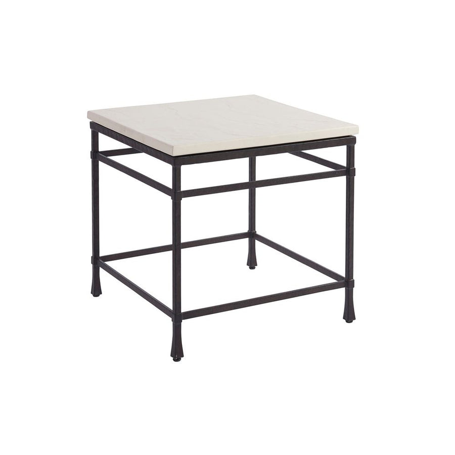 Side Tables Breakwater Metal And Stone Lamp Table - Sandstone