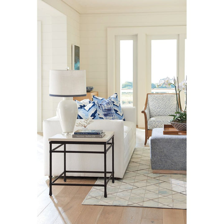 Side Tables Breakwater Metal And Stone Lamp Table - Sandstone