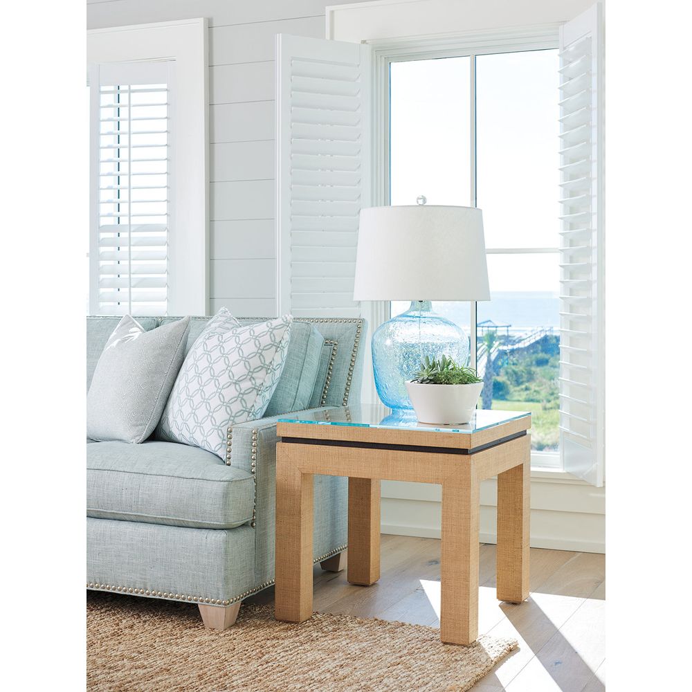 Side Tables Harbor Raffia Lamp Table - Sandstone