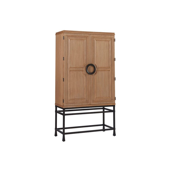 Bar Storage: Cabinets Jade Bar/Chest On Stand - Sandstone