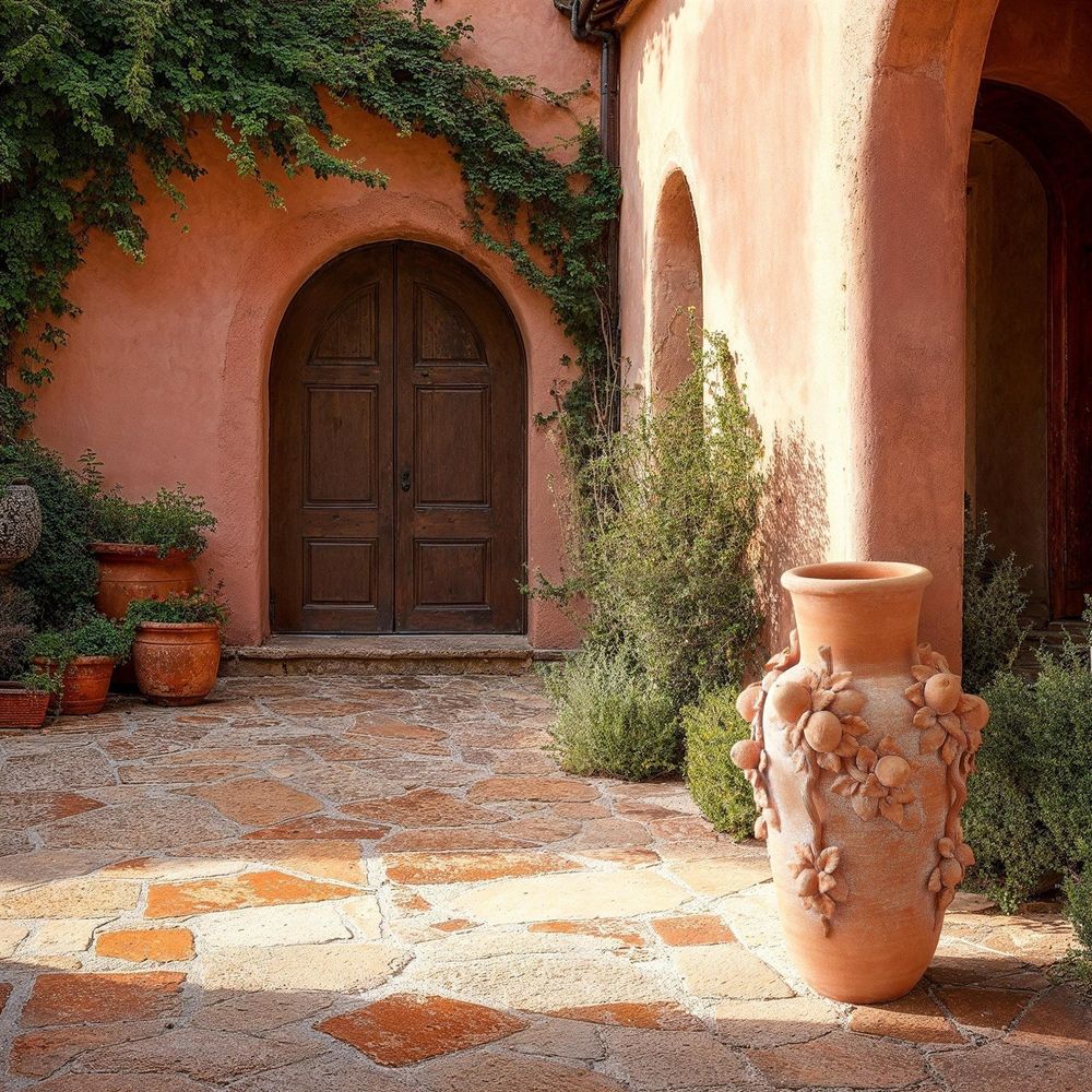 Jars Villa Limone Urn-Terracotta-Lg