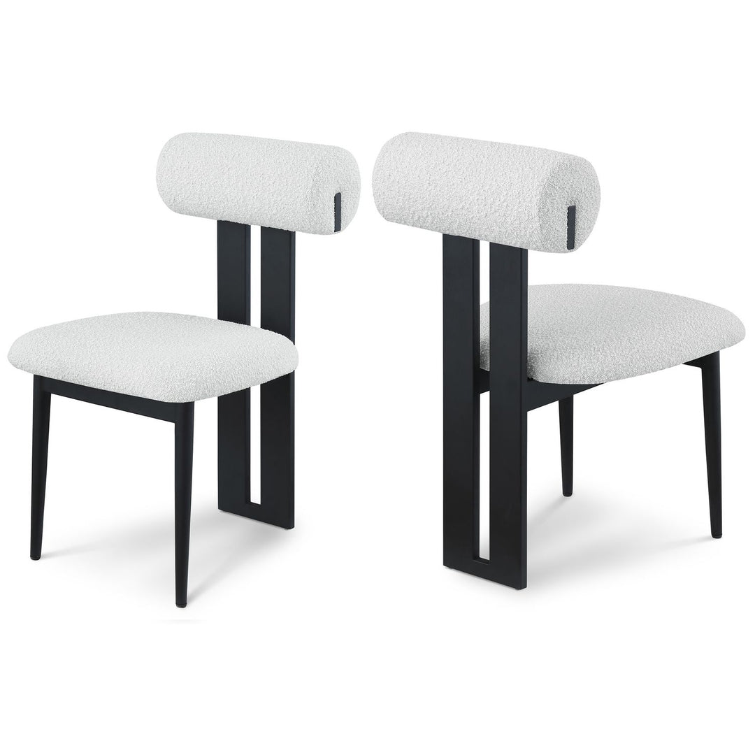 Dario Cream Boucle Fabric Upholstered Dining Chair