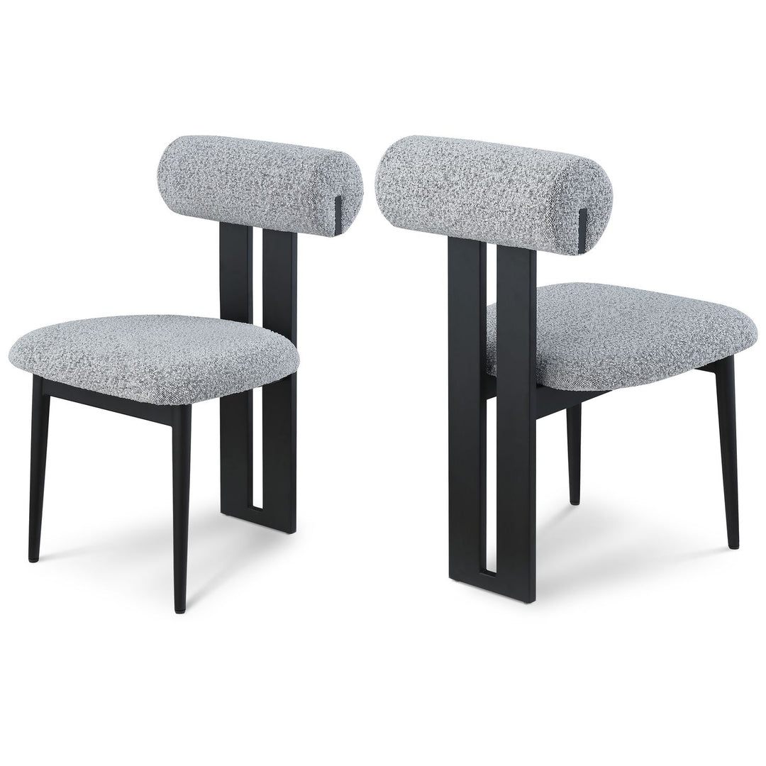 Dario Grey Boucle Fabric Upholstered Dining Chair