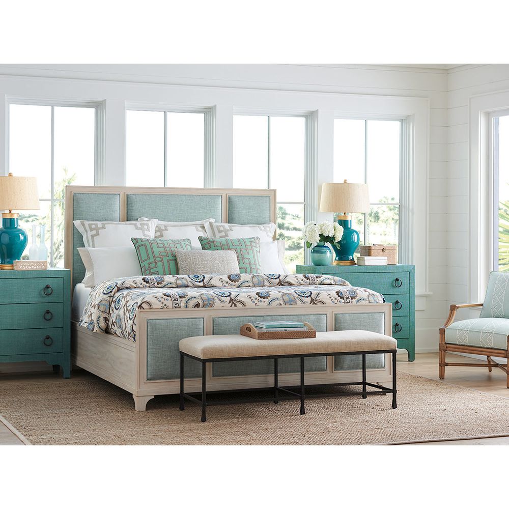 Beds Crystal Cove Upholstered Panel Bed 6/0 California King - Sailcloth