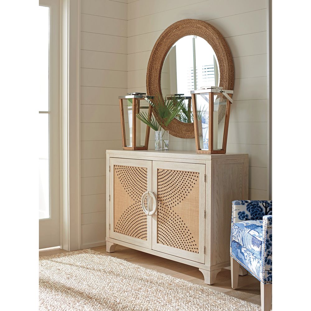Cabinets & Curios Lido Isle Nailhead Hall Chest - Sailcloth