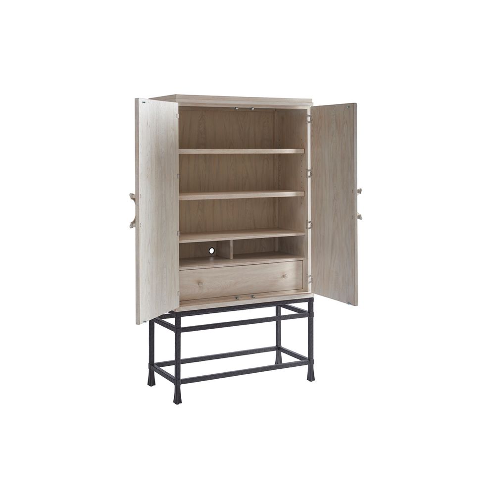 Bar Storage: Cabinets Jade Bar/Chest On Stand - Sailcloth