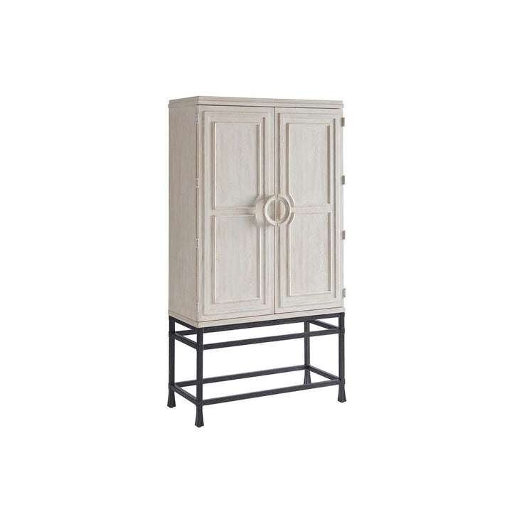 Bar Storage: Cabinets Jade Bar/Chest On Stand - Sailcloth