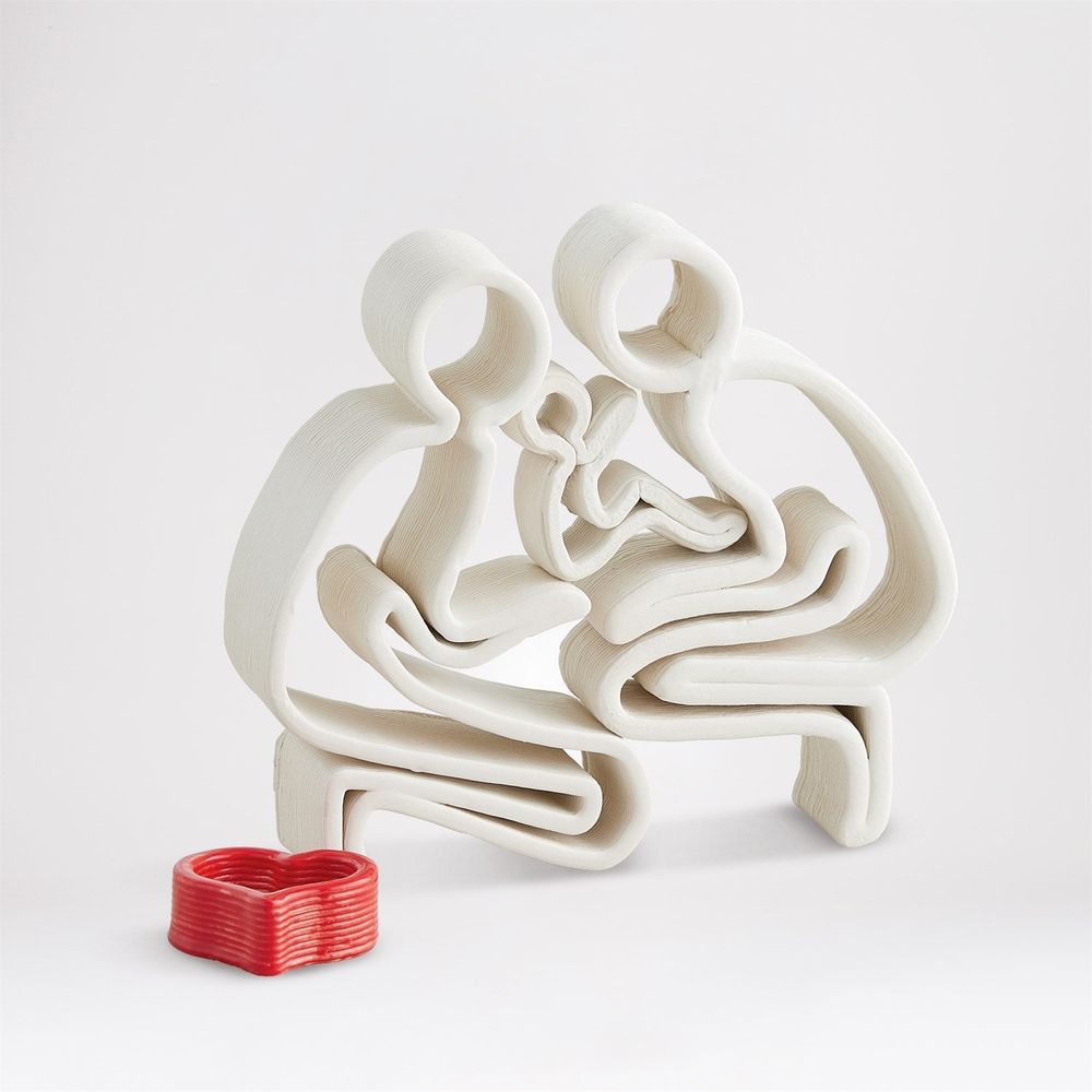 Decorative Objects Loving Family-Couple Baby Heart