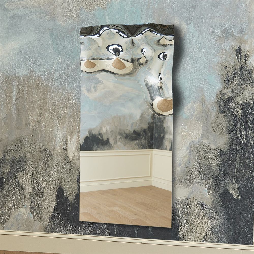 Wall Mirrors Asymmetrical Ripple Mirror-Left