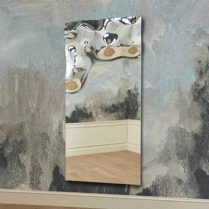 Wall Mirrors Asymmetrical Ripple Mirror-Left