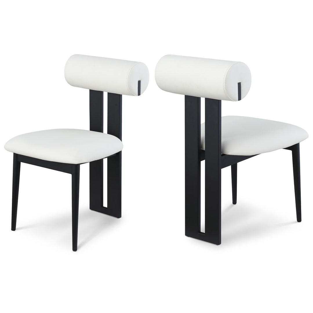Dario Cream Vegan Leather Upholstered Dining Chair