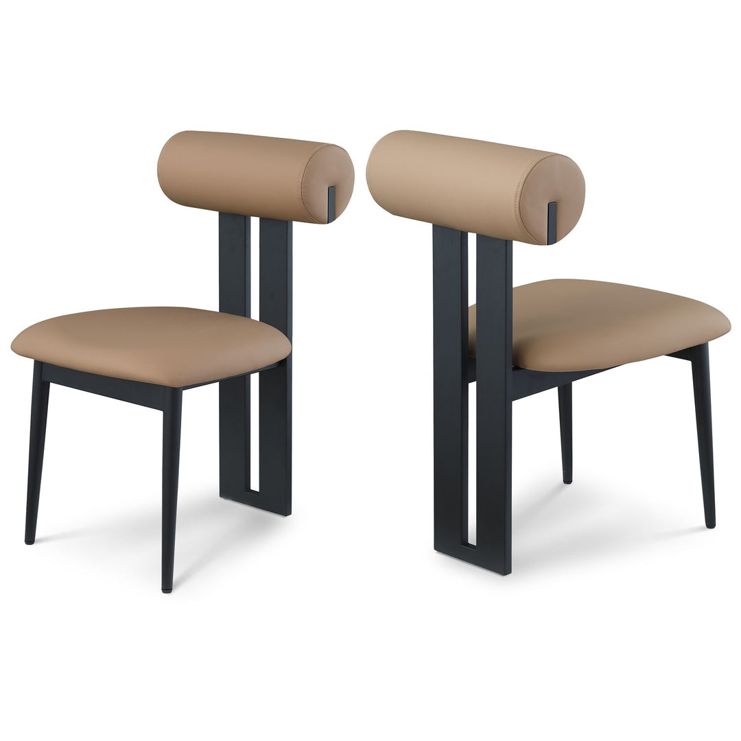 Dario Tan Vegan Leather Upholstered Dining Chair