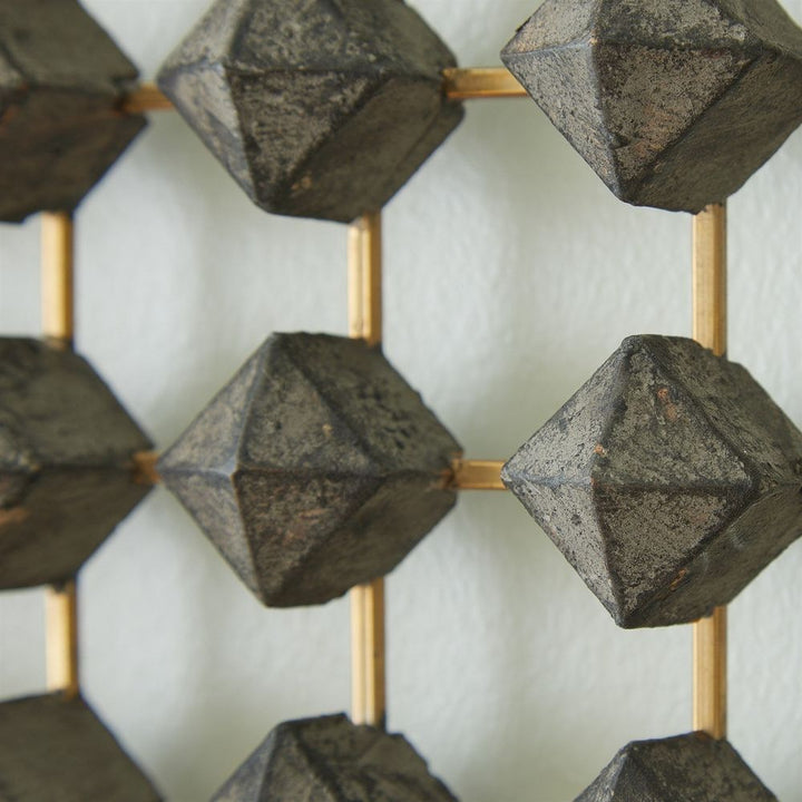 Ramus Wall Art-Wood/Brass-Sm
