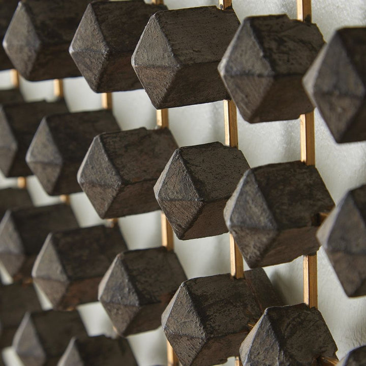 Ramus Wall Art-Wood/Brass-Sm