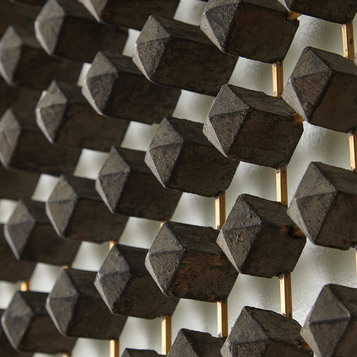 Ramus Wall Art-Wood/Brass-Sm