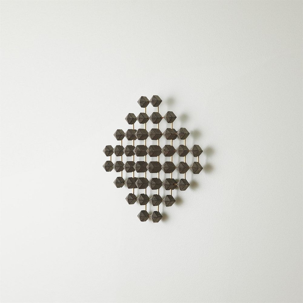 Ramus Wall Art-Wood/Brass-Sm