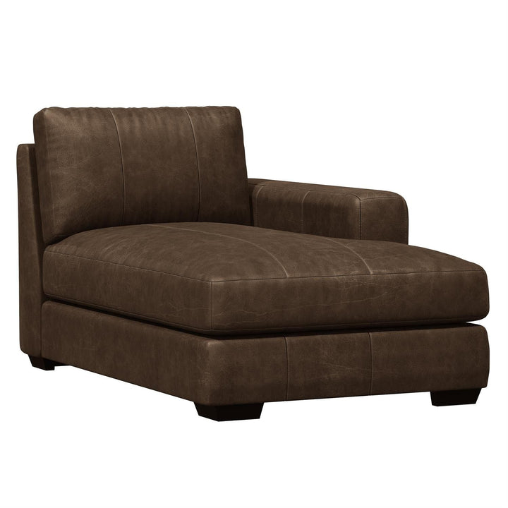 Dawkins Leather Right Arm Chaise-Bernhardt-BHDT-9237LO-Chaise Lounges-1-France and Son