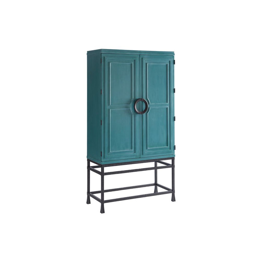 Bar Storage: Cabinets Jade Bar/Chest On Stand - Seaglass