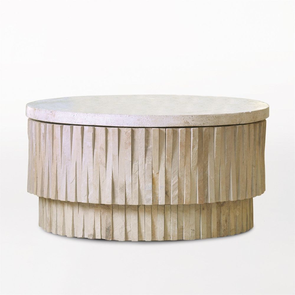 Coffee Tables Round Teeter Totter Stone Cocktail Table