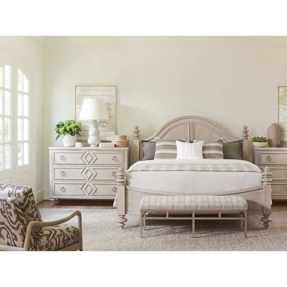 Beds Heathercliff Poster Bed 6/6 King - Dune