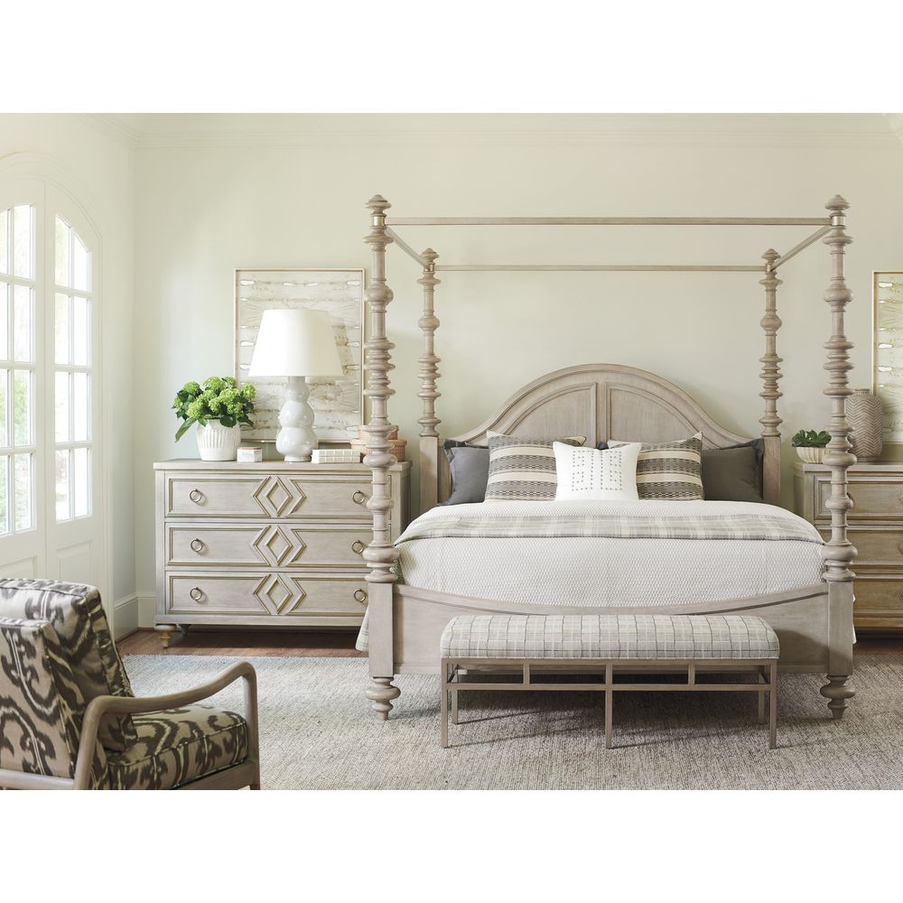 Beds Heathercliff Poster Bed 6/6 King - Dune